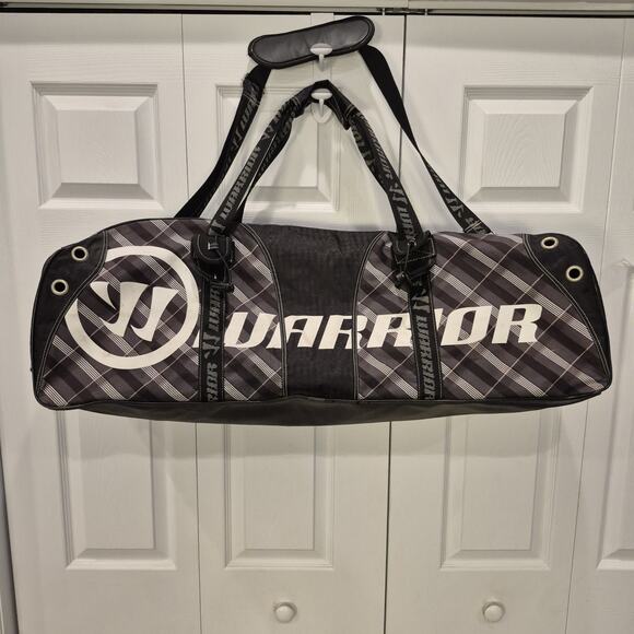 Warrior Lacrosse Baseball Hockey Duffle Equipment Bag Gray Black Large 32" Long - Picture 6 of 14